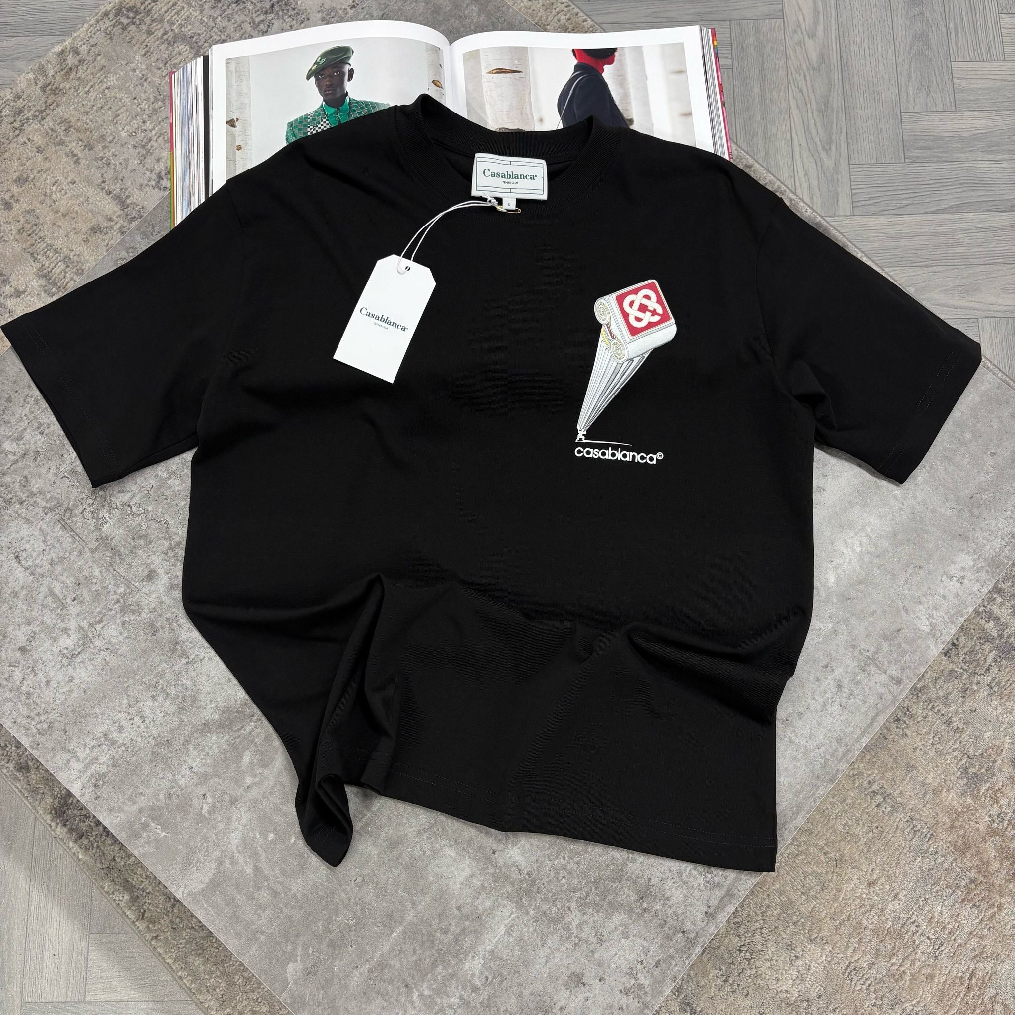 CASA PILLAR T SHIRT - BLACK