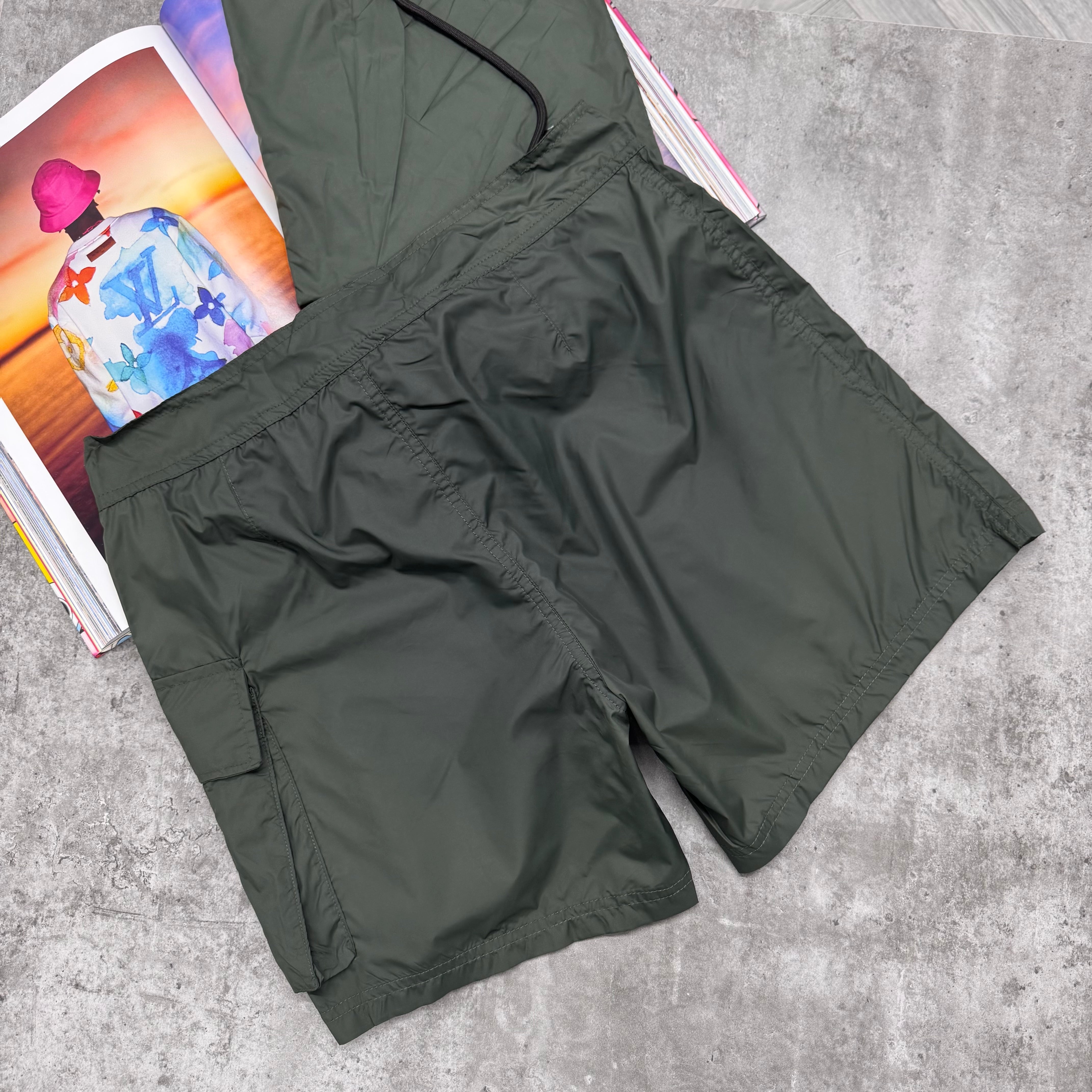 CD LOGO SWIM SHORTS - KHAKI