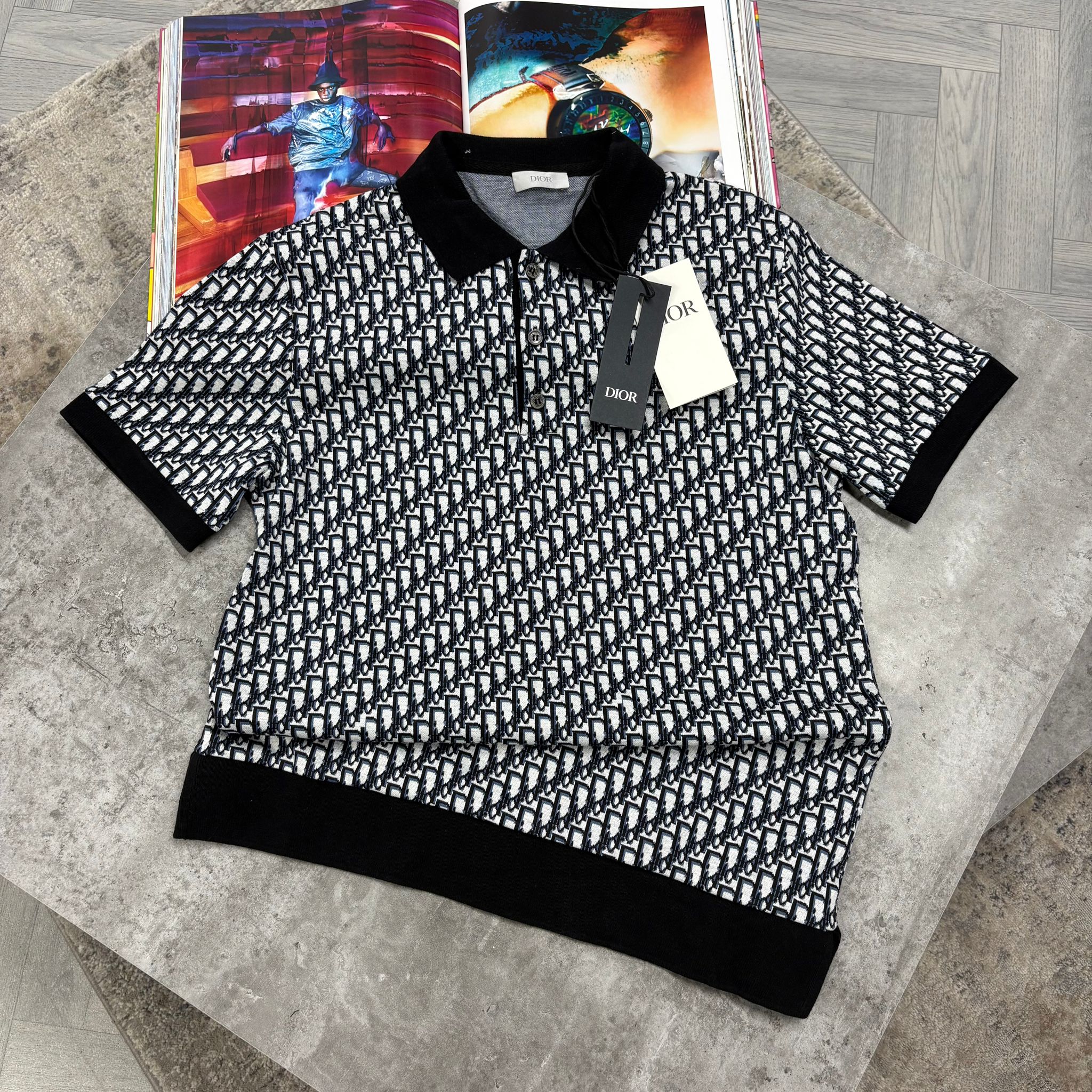 CD OBLIQUE POLO - BLACK