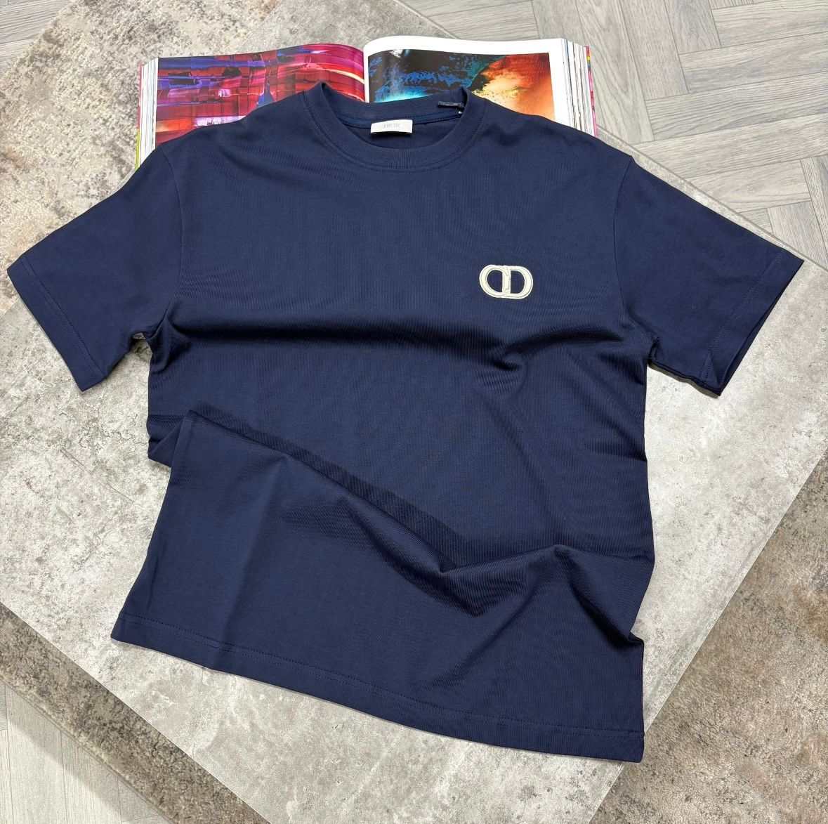CD T SHIRT - NAVY / WHITE