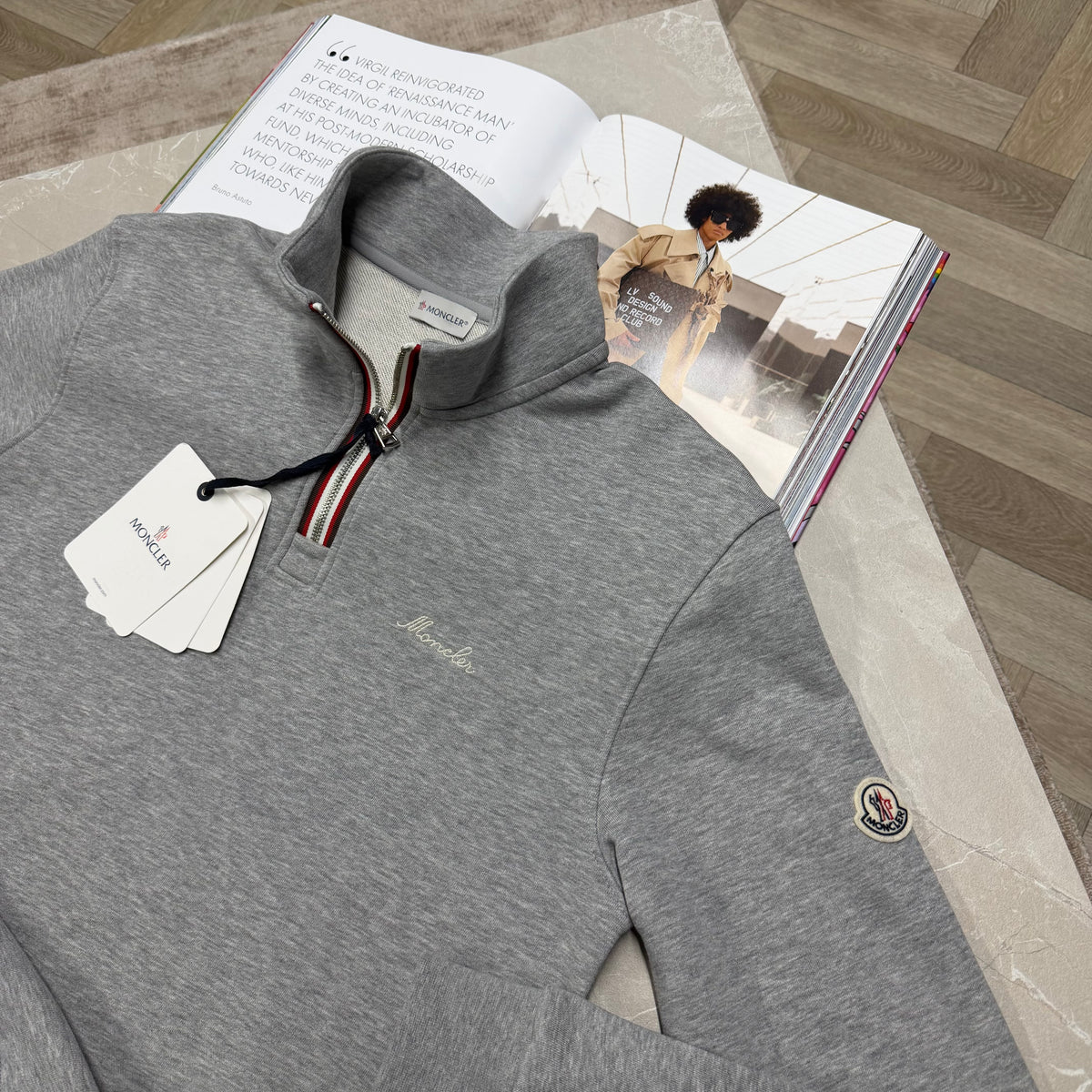 MNCLR HALF ZIP JUMPER - GREY