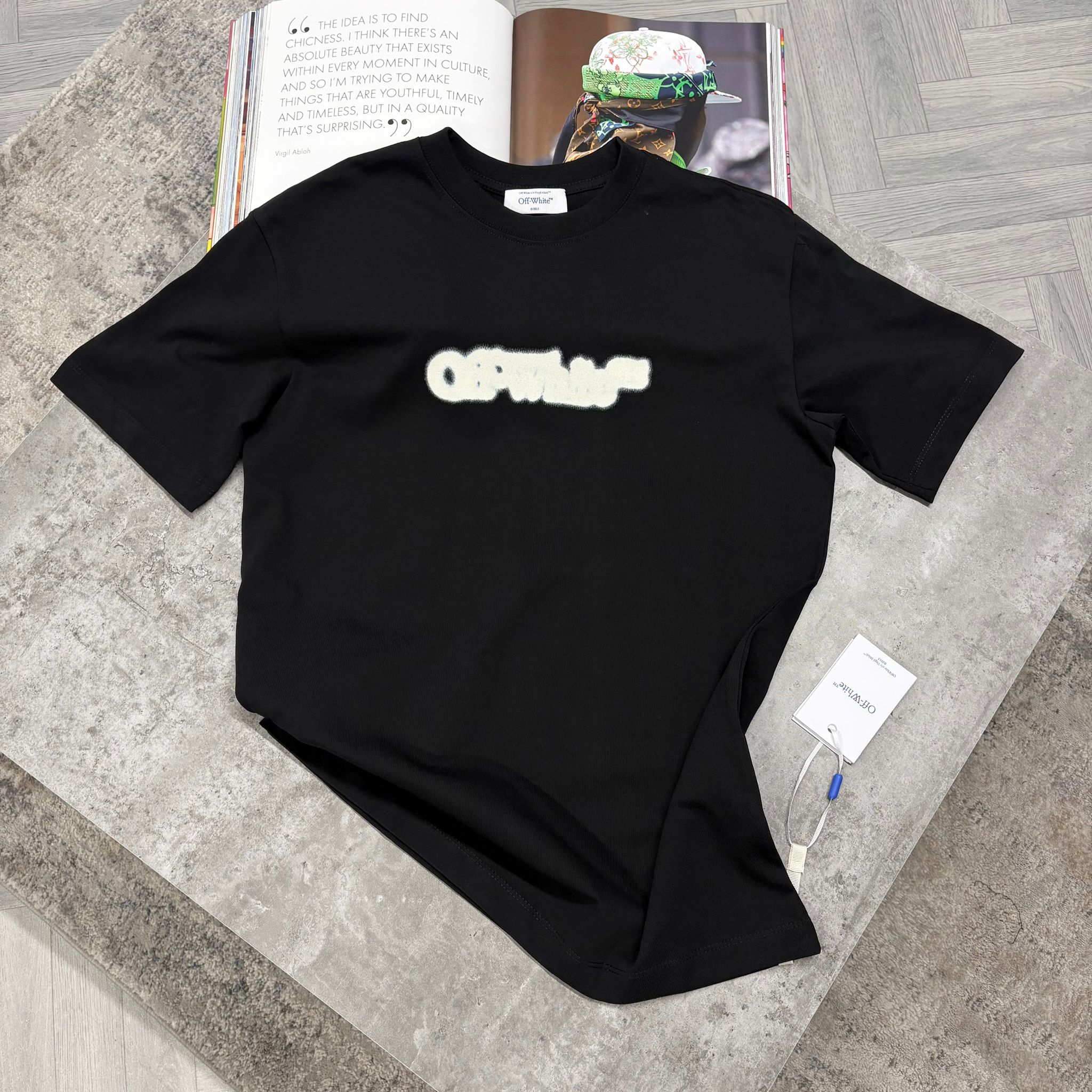 OW CROSS T SHIRT - BLACK