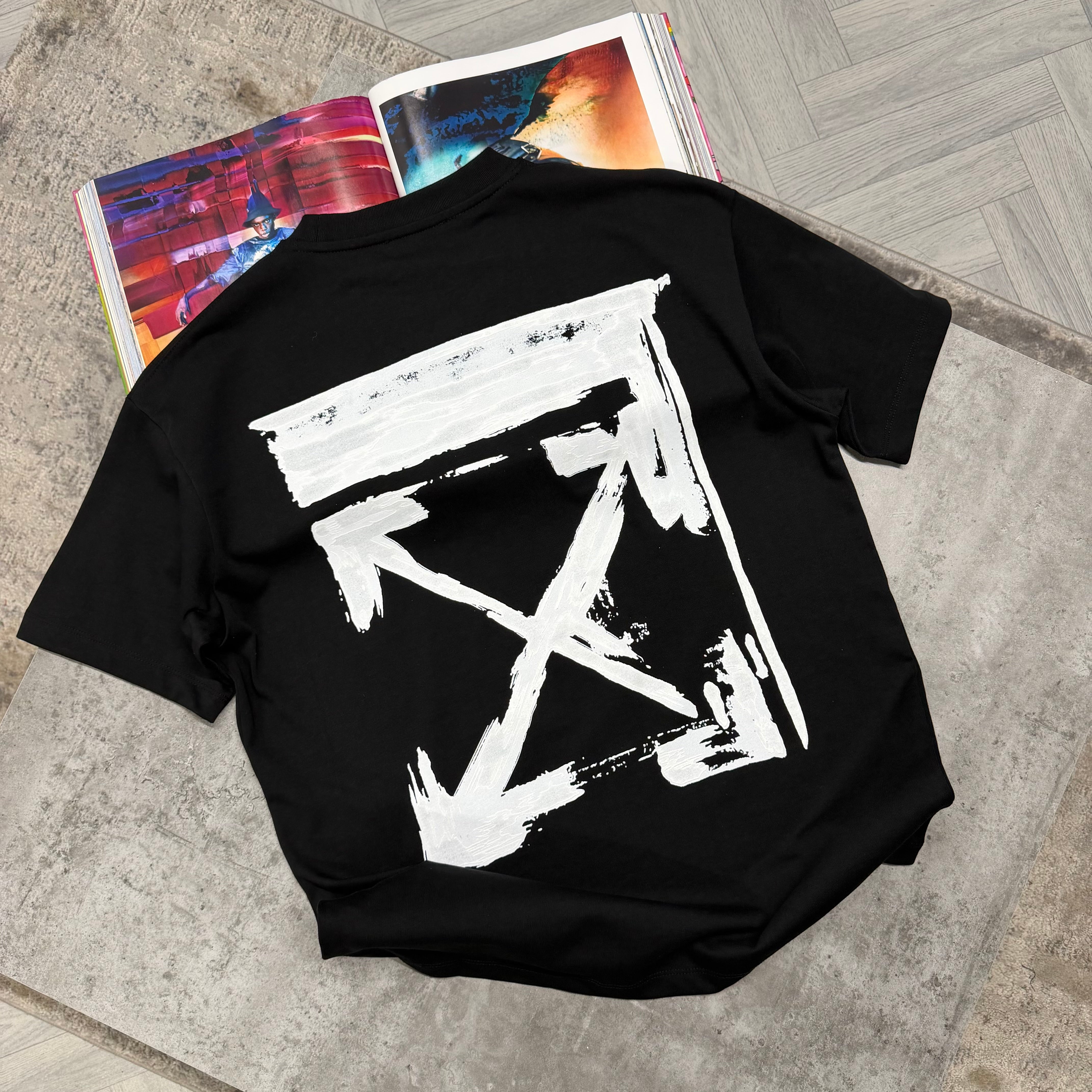 OW PAINT T SHIRT - BLACK