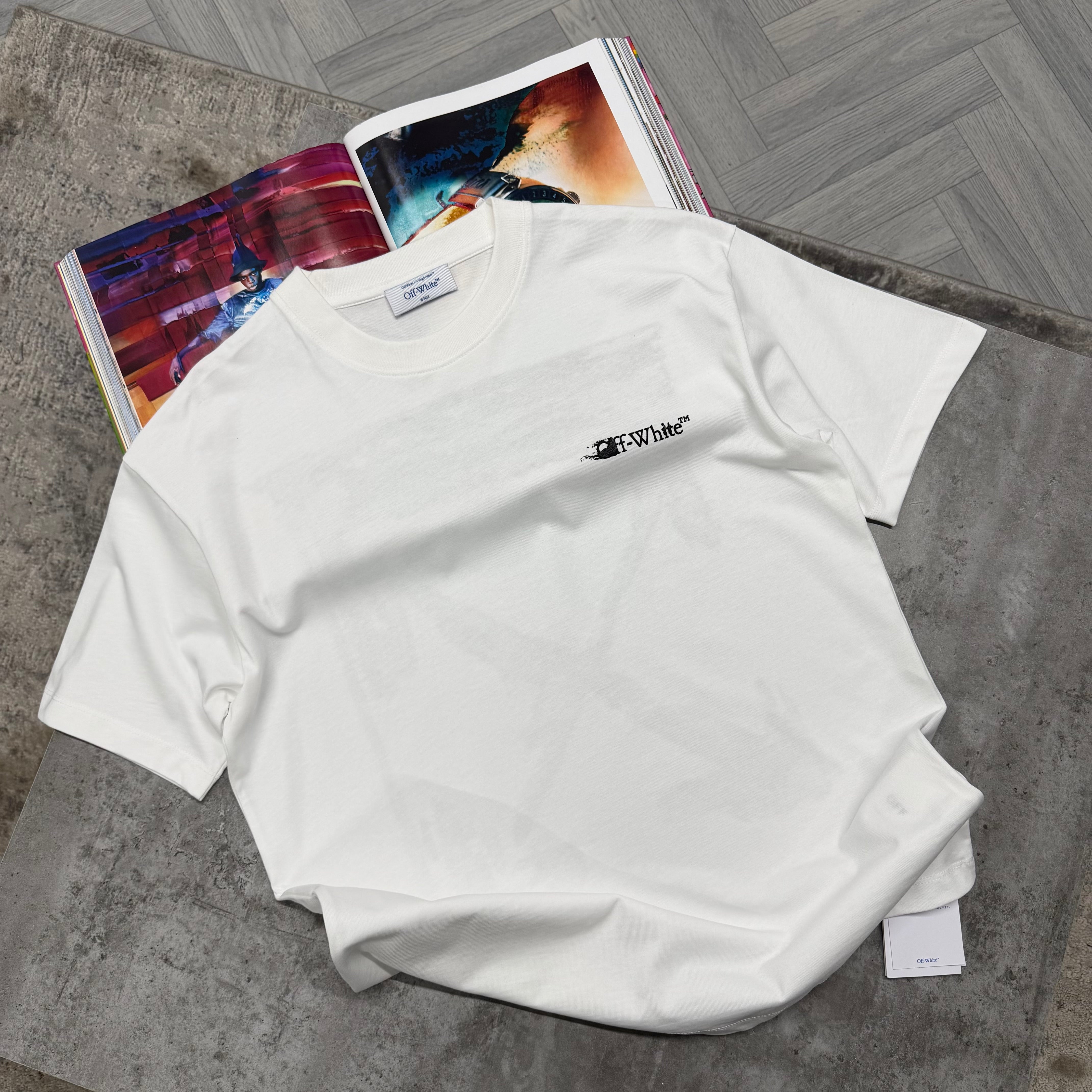 OW PAINT T SHIRT - WHITE