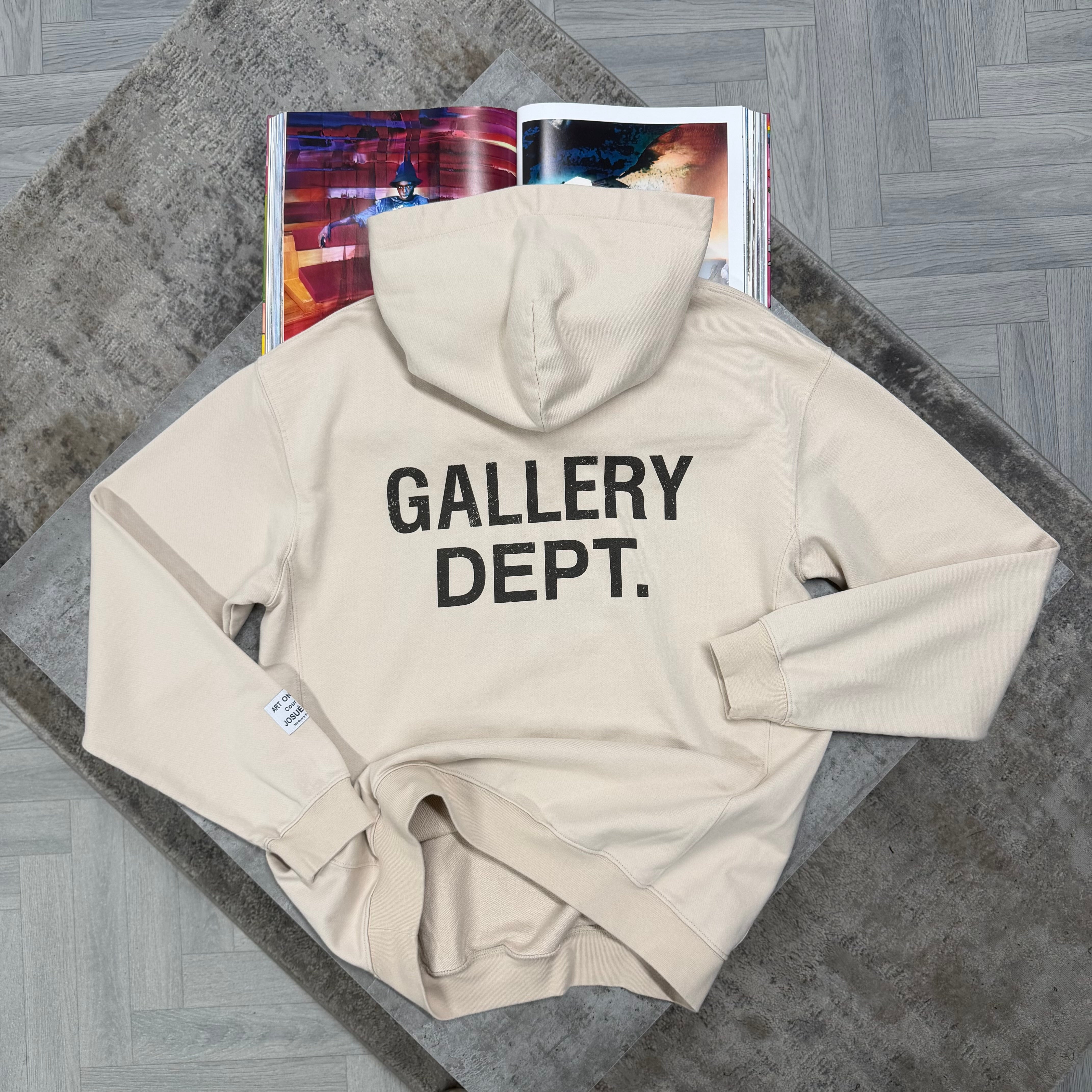 GD OVERSIZED LOGO HOODIE - BEIGE