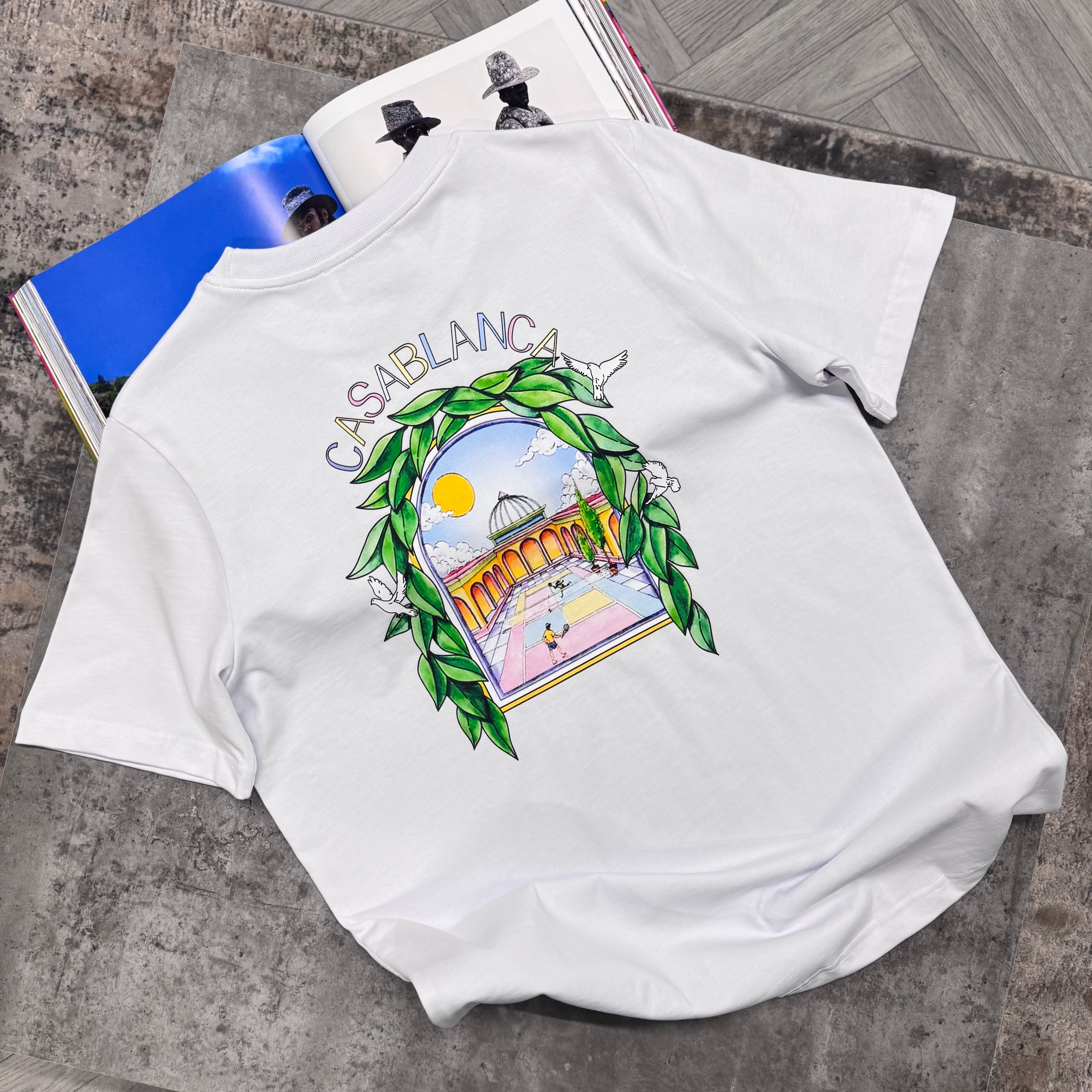 CASA TENNIS CLUB T SHIRT - WHITE
