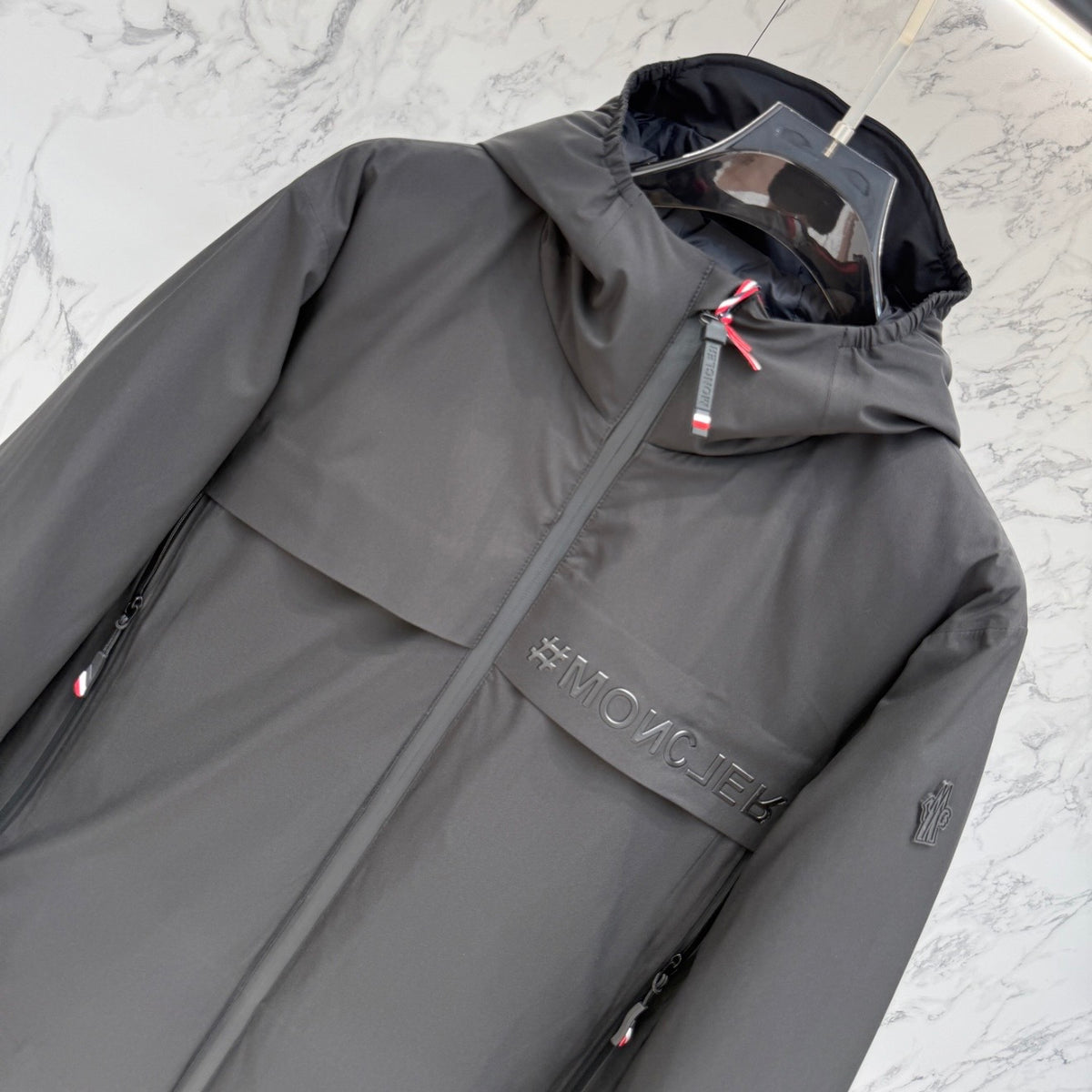 (PRE ORDER) MNCLR HOODED LIGHTWEIGHT GRENOBLE COAT - BLACK