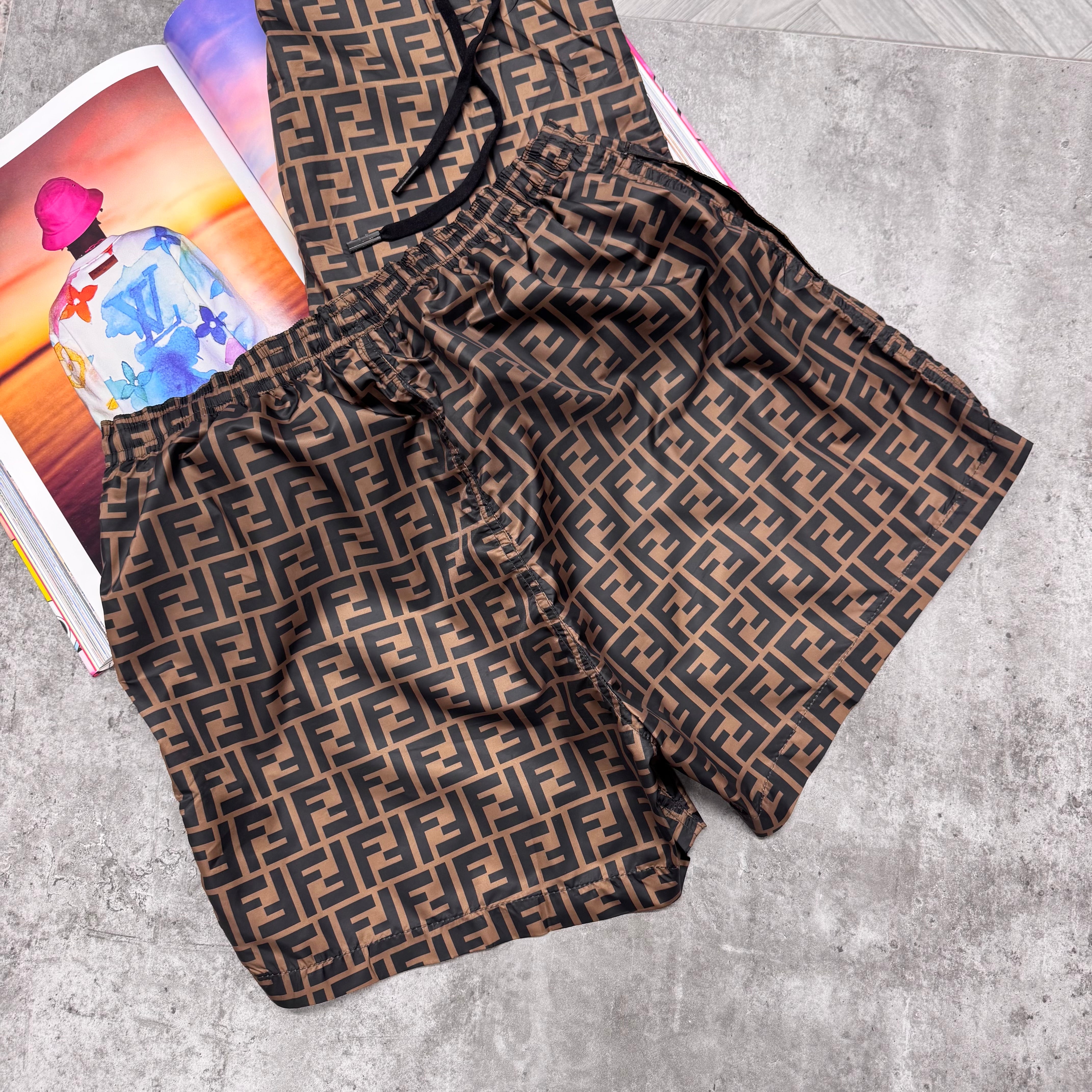 FDI SWIM SHORTS - COFFEE