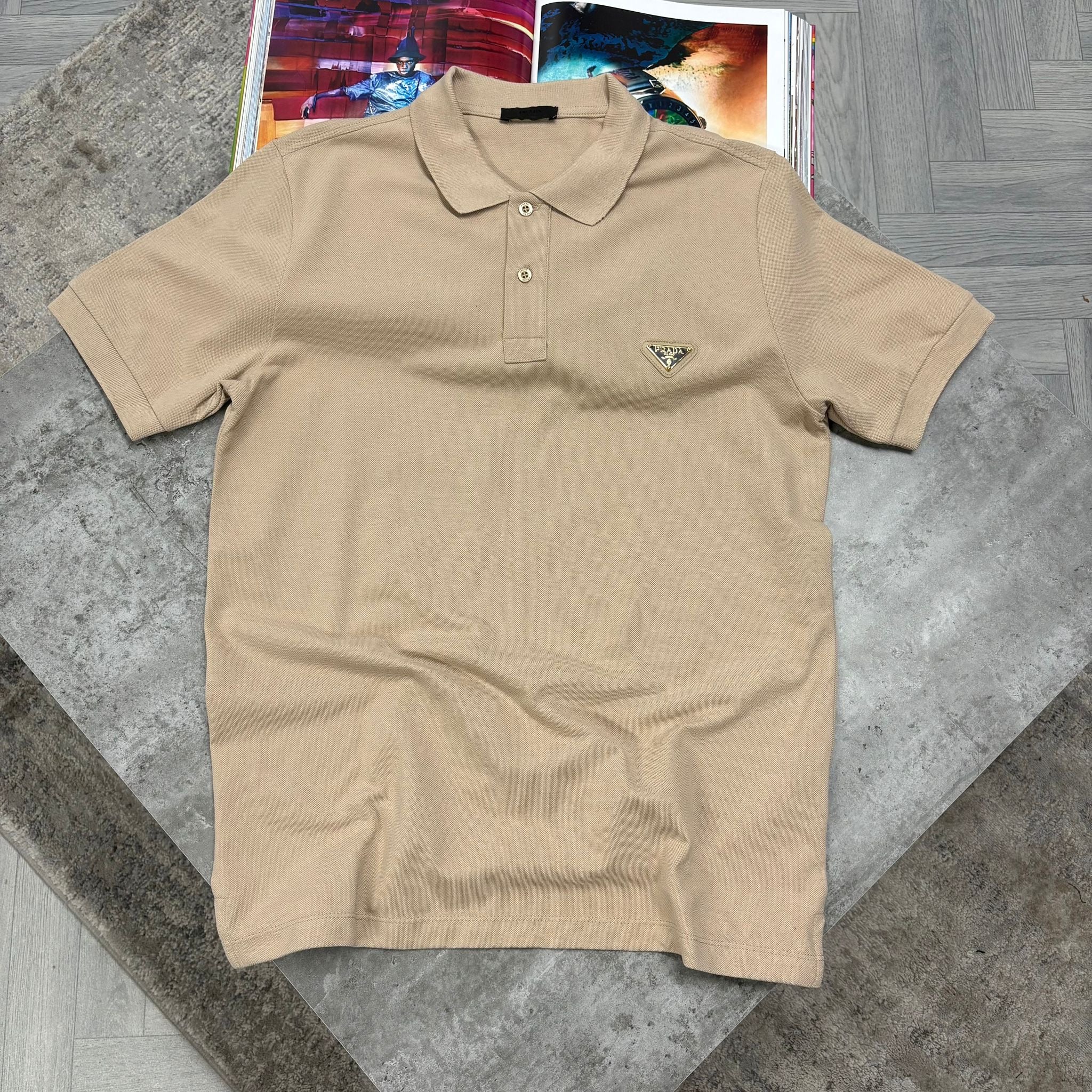PDA POLO T SHIRT - SAND