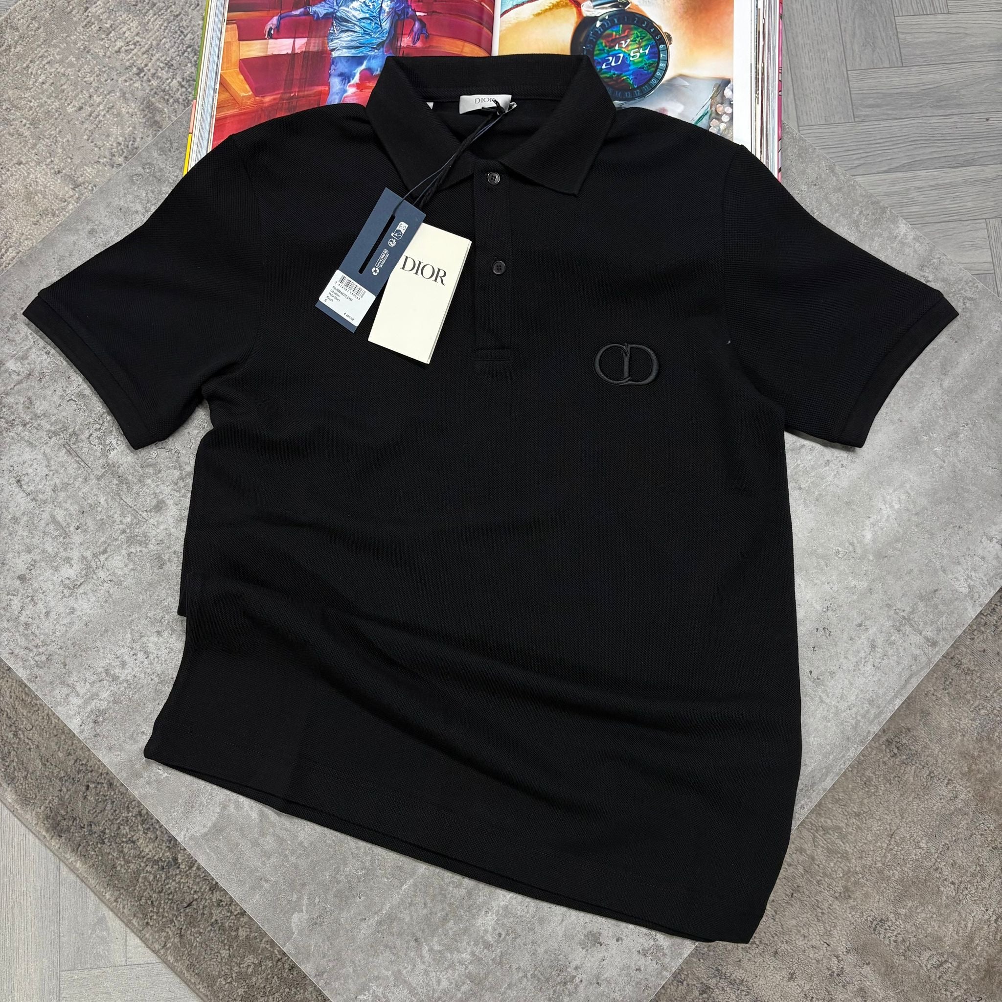 CD POLO T SHIRT - BLACK