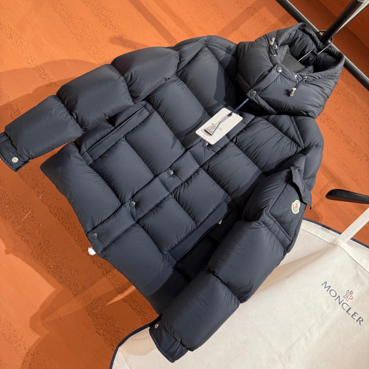 (PRE ORDER) MNCLR QUILTED DOWN PUFFER COAT - NAVY