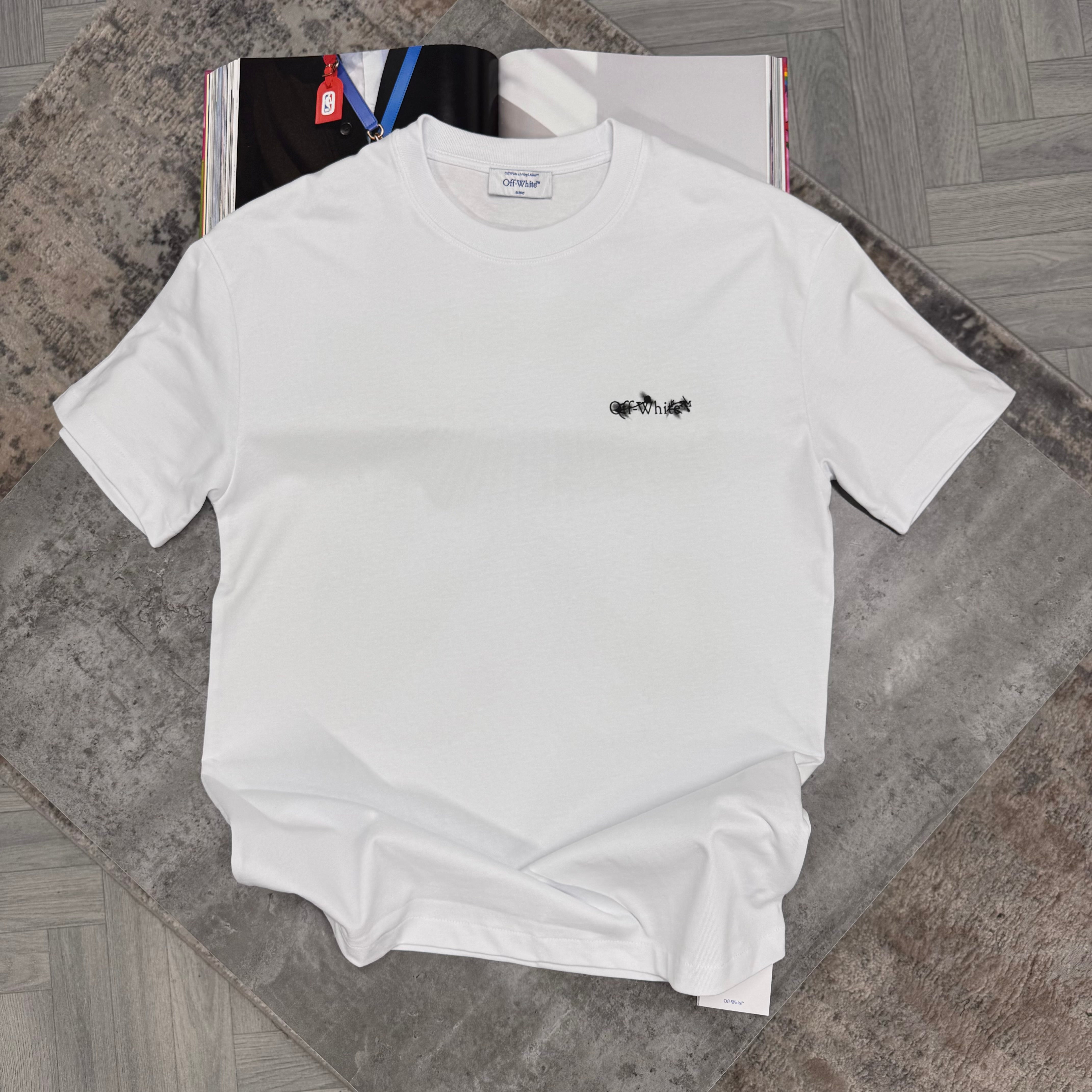 OFF W FLOWER T SHIRT - WHITE