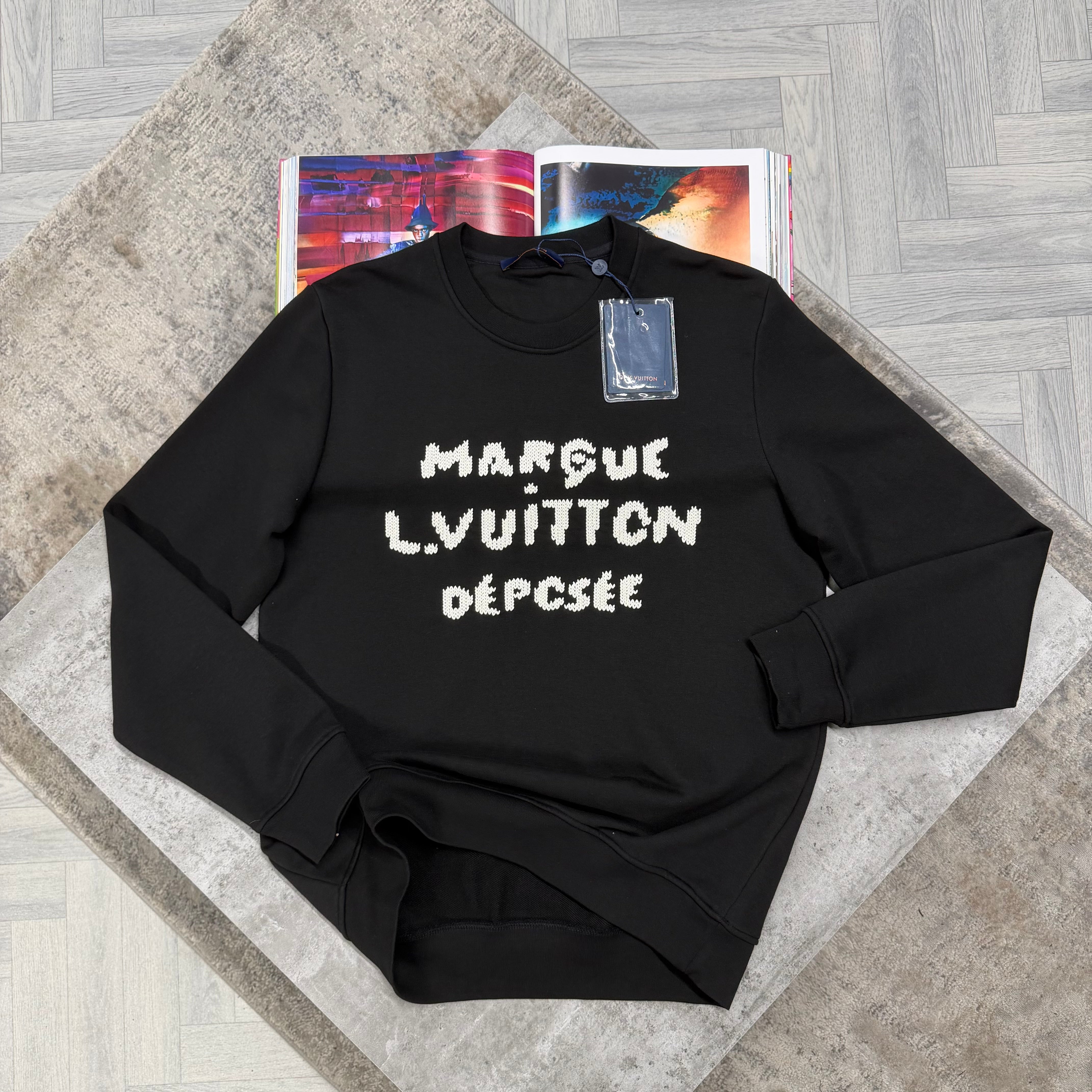 LVE MARQUE CREWNECK JUMPER - BLACK