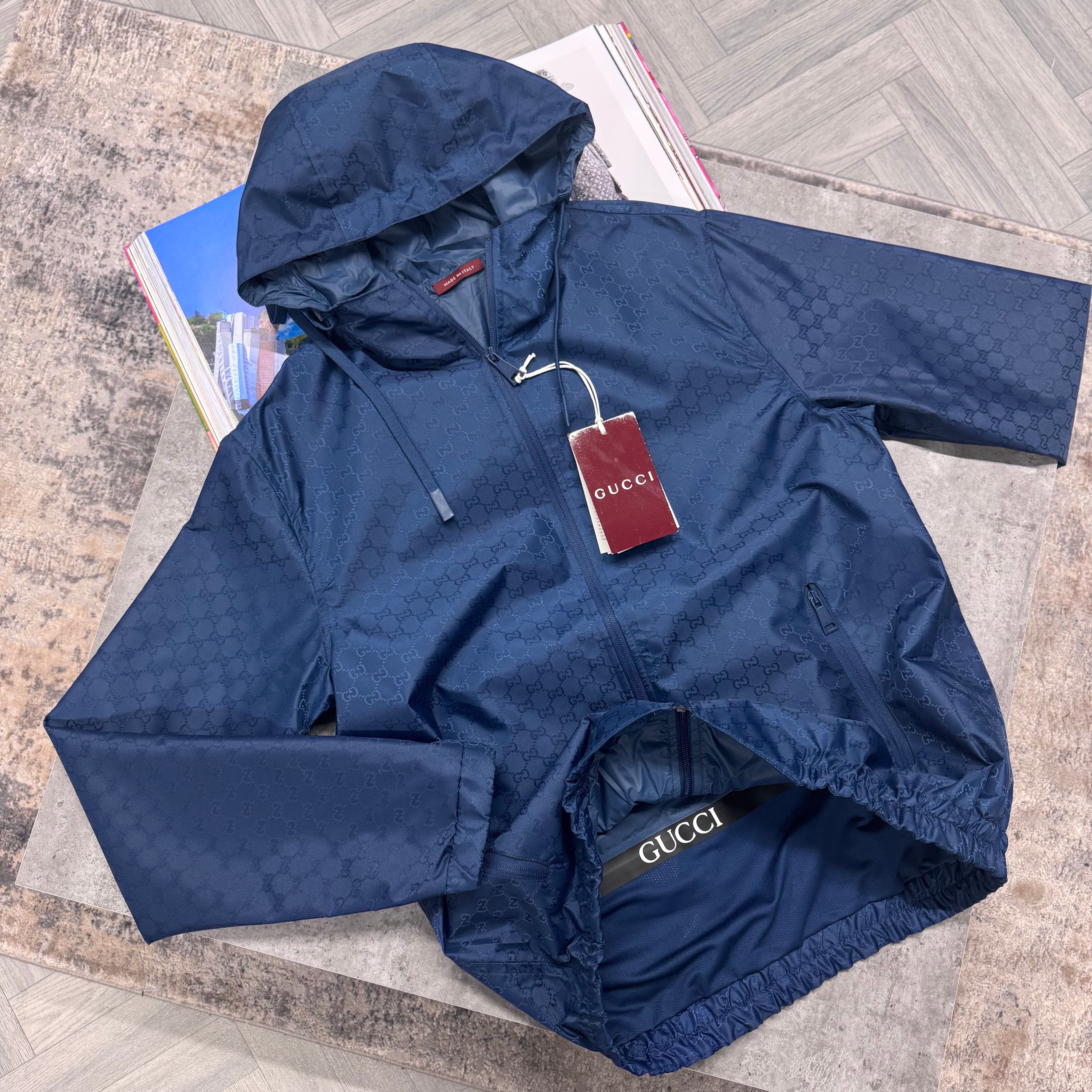 GG REPEAT LOGO WINDBREAKER - NAVY