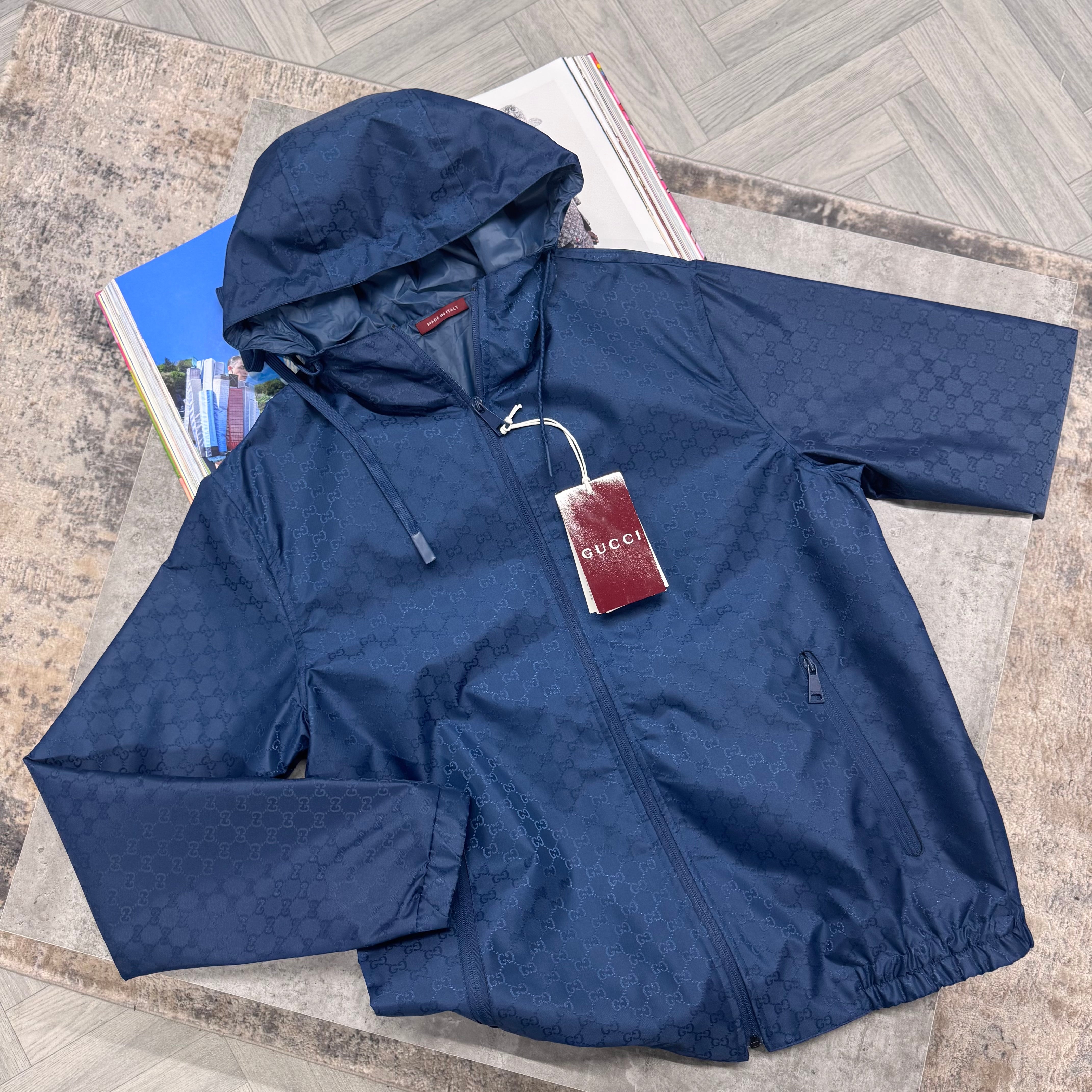 GG REPEAT LOGO WINDBREAKER - NAVY
