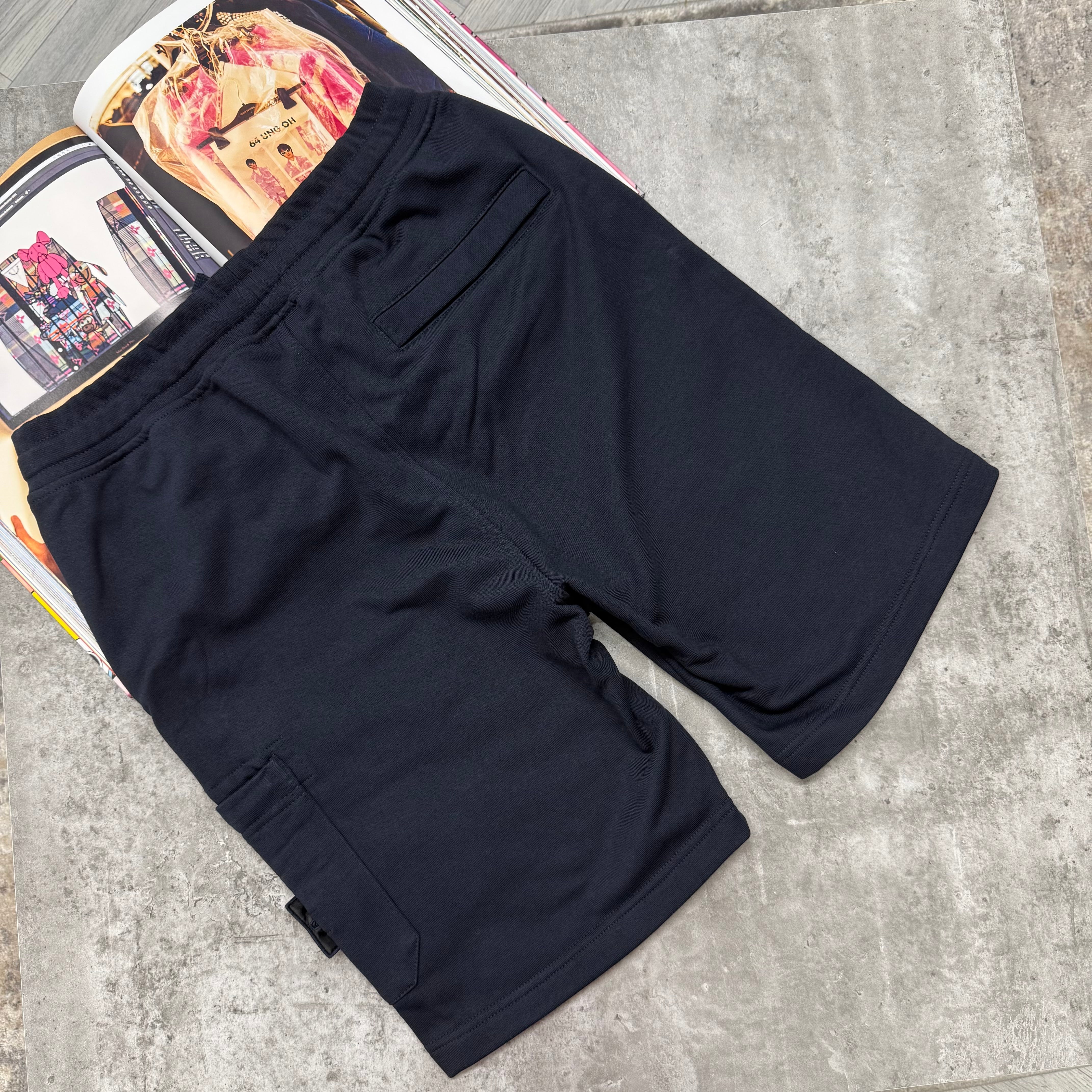 SI GHOST BADGE COTTON CARGO SHORTS - NAVY