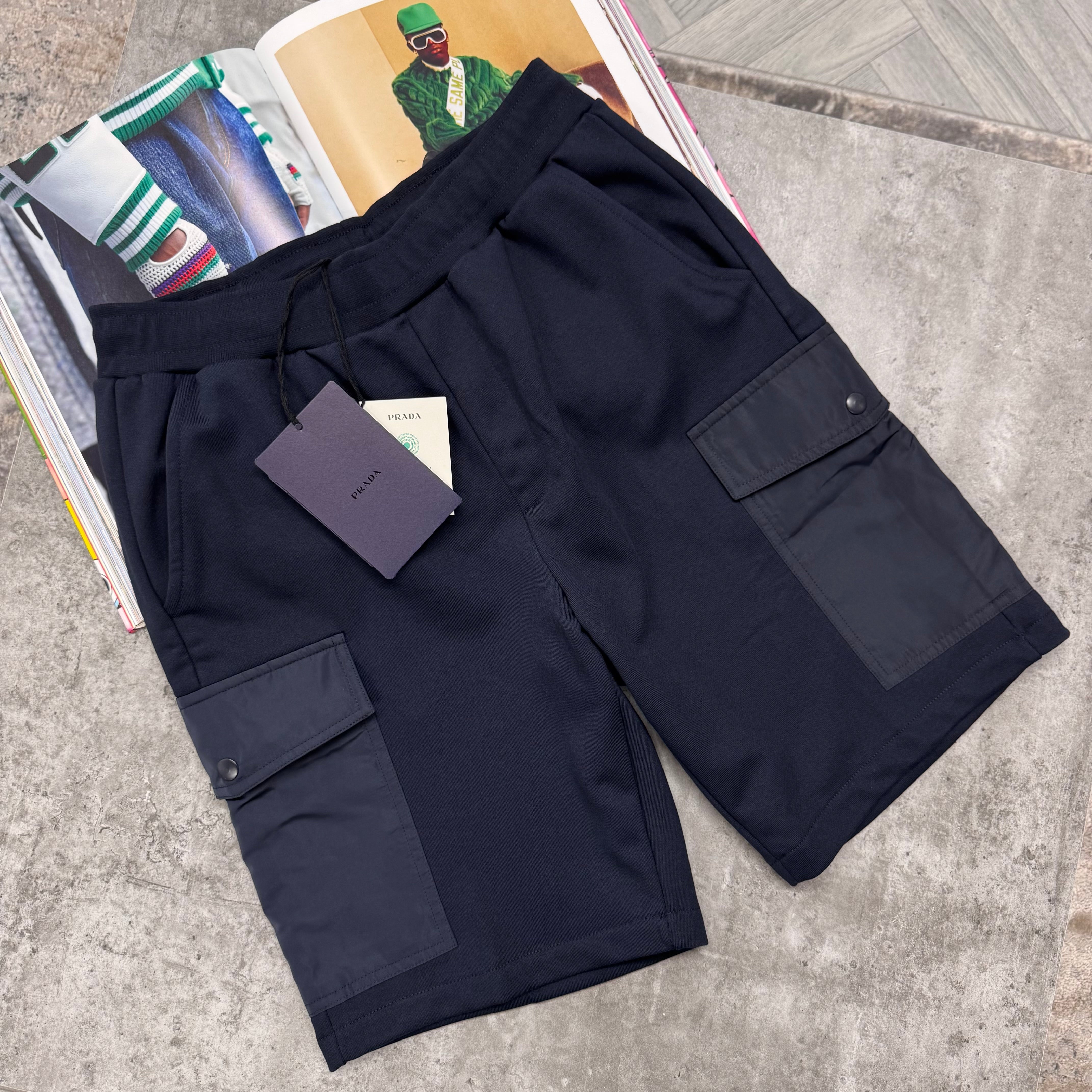 PDA COTTON SHORTS - NAVY