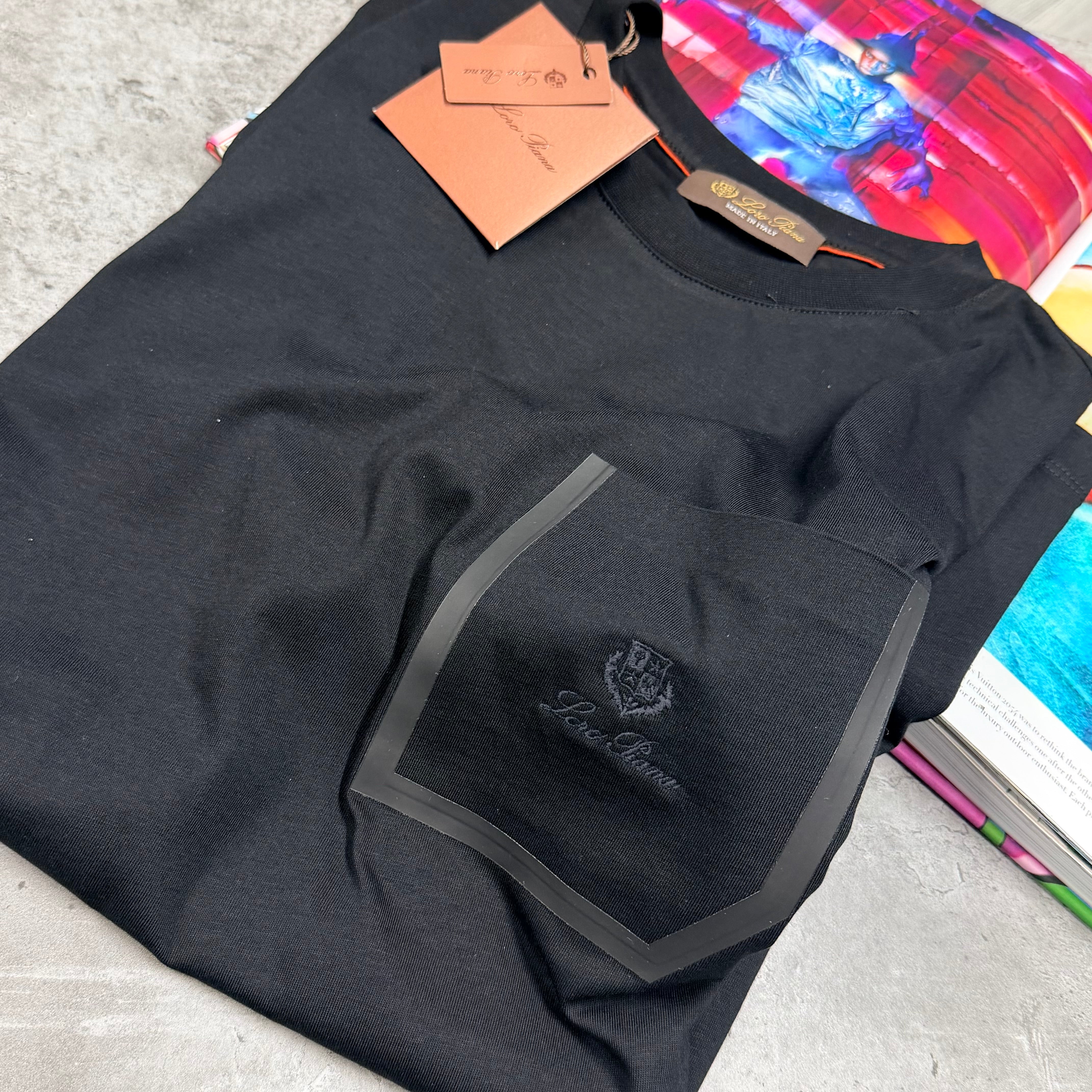 LORO POCKET T SHIRT - BLACK