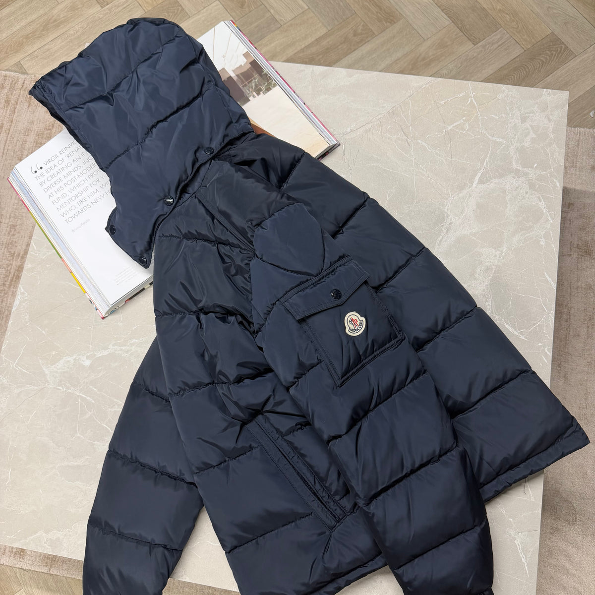 MNCLR MATTE MAYA COAT - NAVY