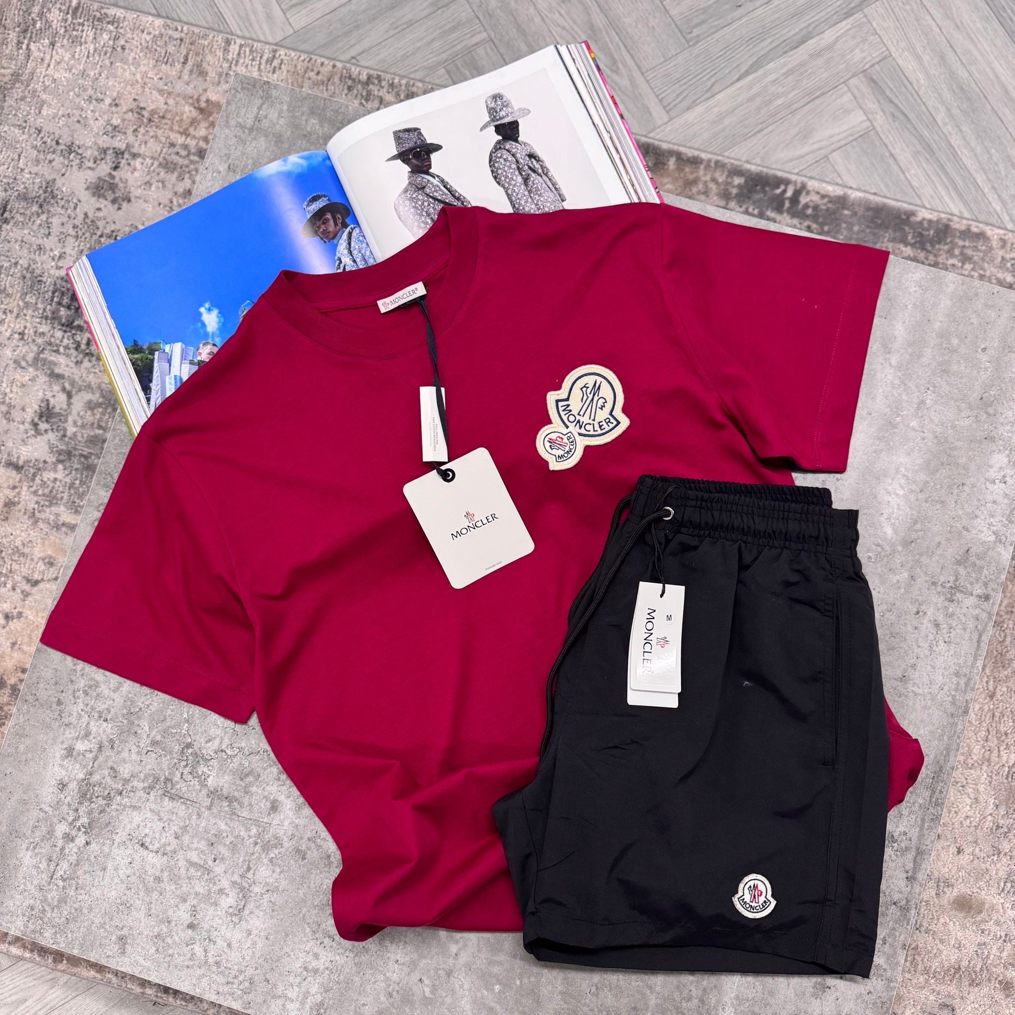 MNCLR DOUBLE BADGE T SHIRT - RED