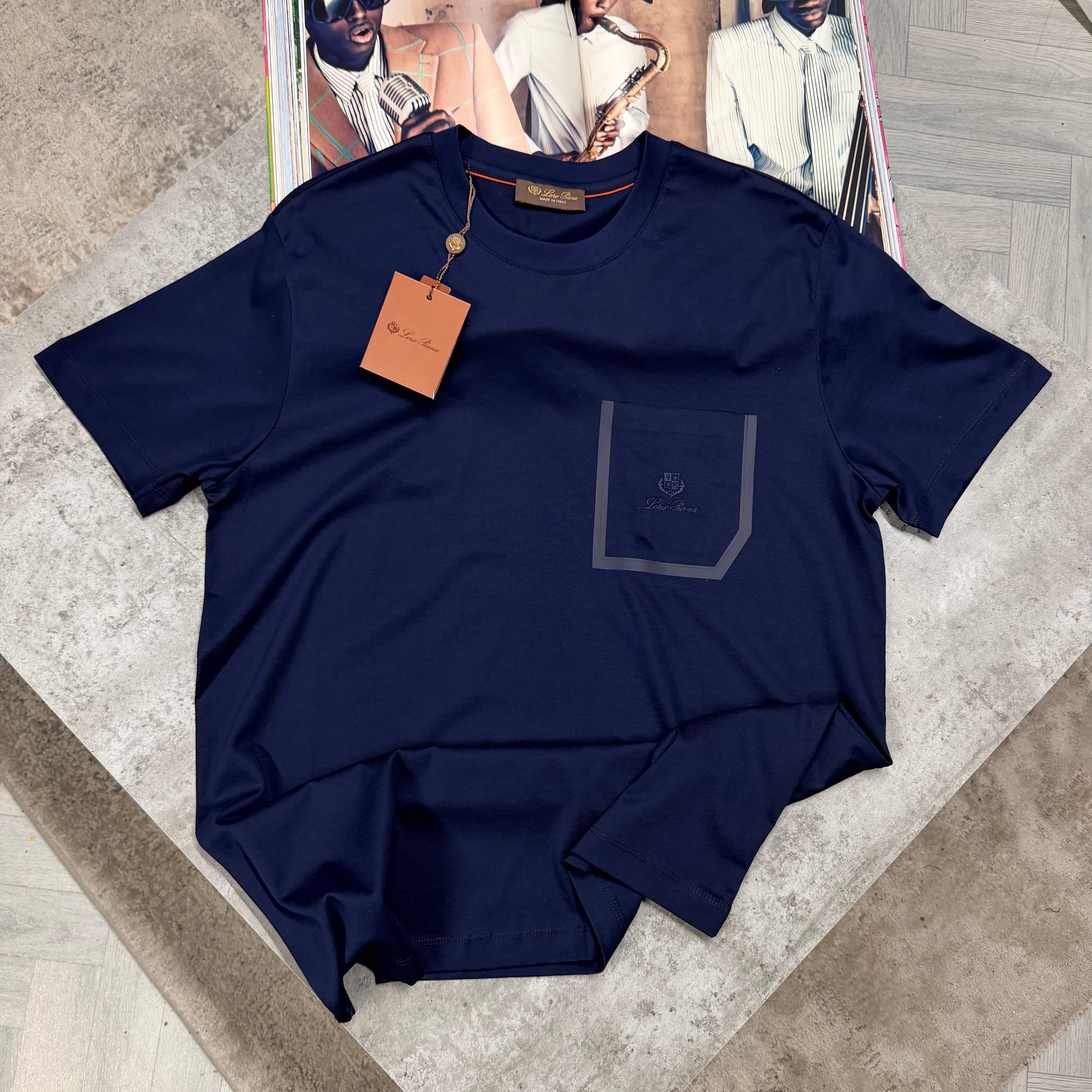 LORO POCKET T SHIRT - NAVY