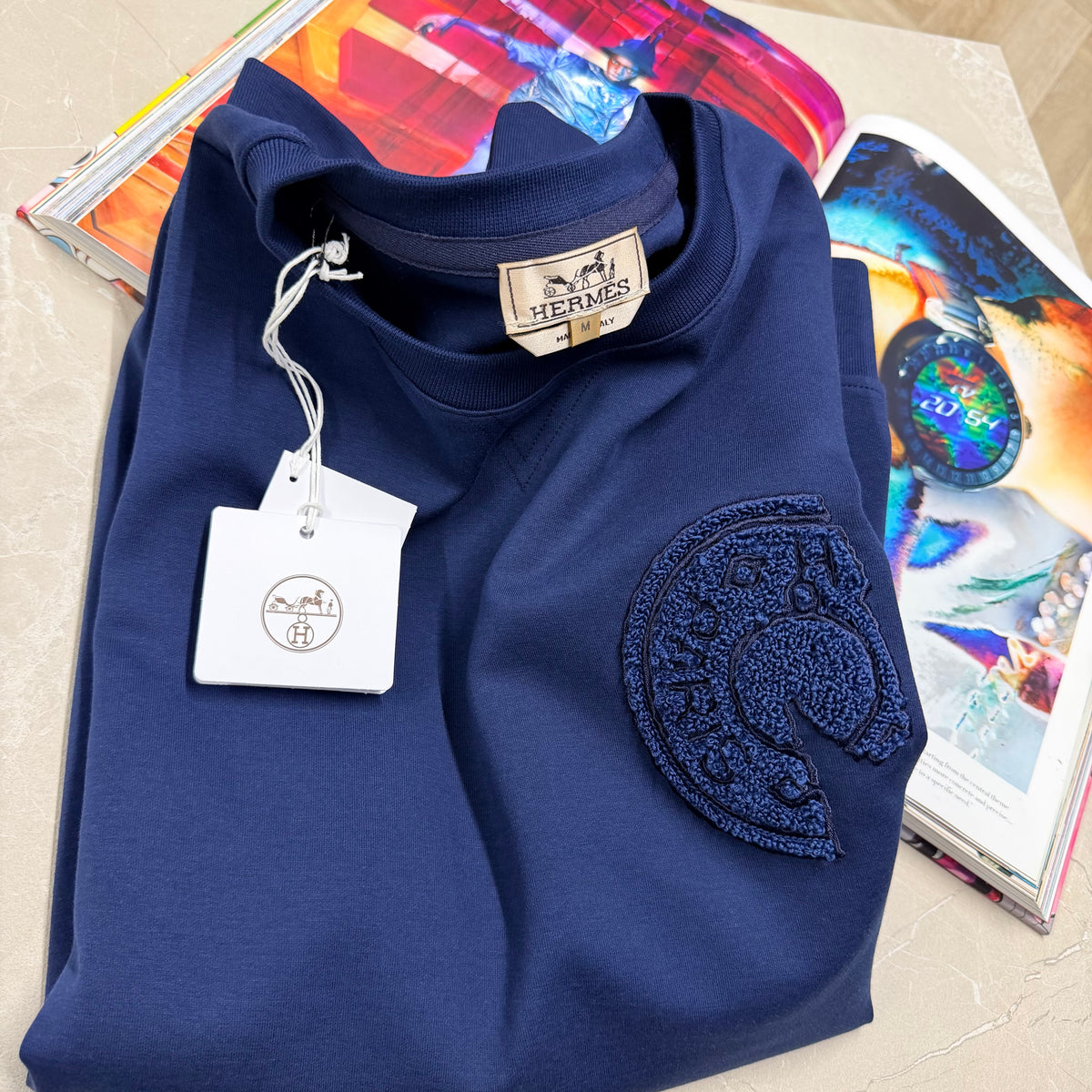H CREWNECK - INDIGO