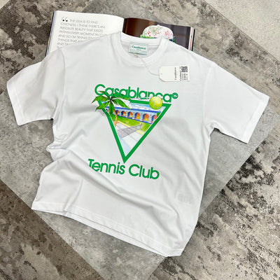 CB TENNIS CLUB T SHIRT - WHITE/GREEN