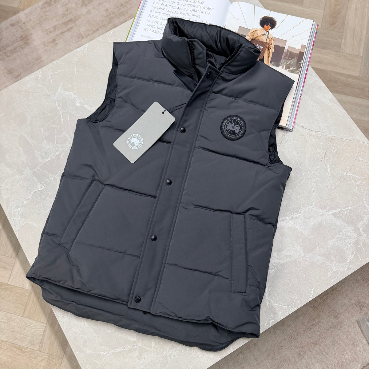 CG GARSON BLACK BADGE  GILET - ANTHRACITE